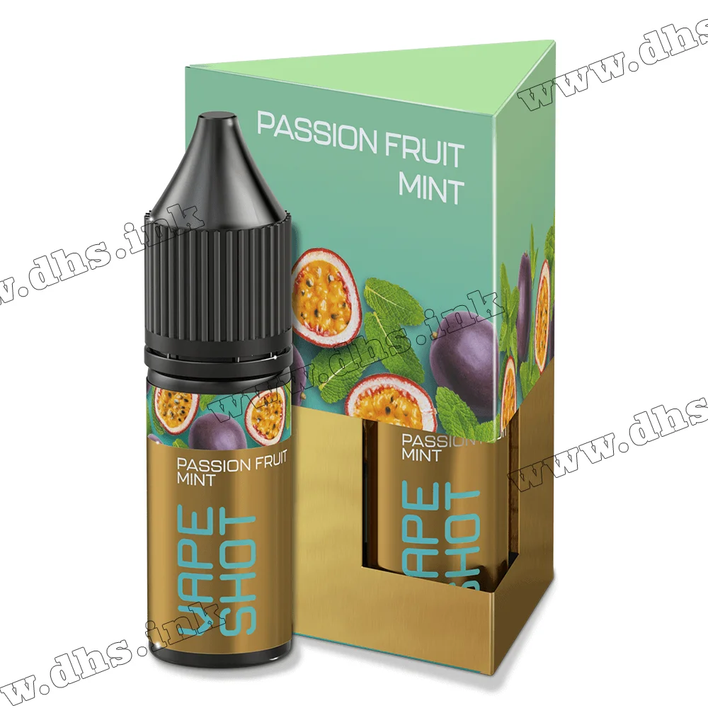 Набір для самозамісу Vape Shot Salt 15 мл (50 мг) - Passion Fruit Mint (Маракуя, М'ята)